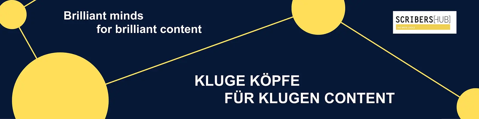 Titelbild von SCRIBERSHUB GmbH - Ihre Agentur für Fachtexter, Copywriting, PR, Transcreation und Content-Spezialisten